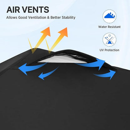 EAGLE PEAK Pop Up Canopy Tent with Wheeled Carry Bag, 8 Stakes, 4 Ropes, Easy Set Up Tent Canopy, 8x8 ft, Black