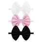 Velvet Baby Girl Bows Soft Elastic Nylon Headbands for Girls Hair Band Bows Black White Pink Handmade Newborn Bows Infant Toddler Kid Hair Accessories
