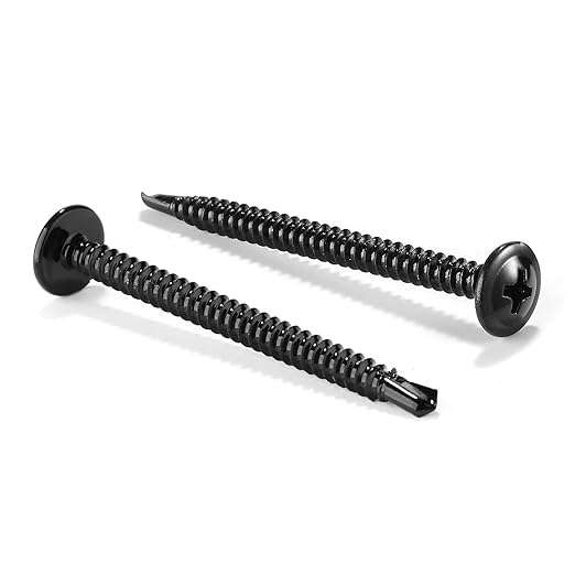 #10 x 3 Sheet Metal Screws 500PCS 410 Stainless Steel Truss Head Fast Self Tapping Screws Black Oxide by SG TZH