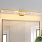 AIJIASI 39-Inch Brushed Gold Vanity Light Fixture, 28W Dimmable LED Modern Light Bar for Bathroom Mirror, Restroom, Bedroom (3000K)
