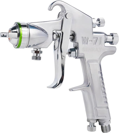 Pressure Feed Air Spray Paint Gun, Pressure Pot Paint Sprayer Without Cup - 1.3mm Nozzle