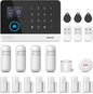 LWOHSI WiFi Home Security Systems,Wireless Alarm System with Door Window/Motion Sensors,Loud Siren,GSM 4G /SMS/Tuya APP Alerts,Compatible with Alexa and Google,NO Monthly Fees (A103F-US-E)