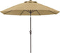 ABCCANOPY 10-Year No Fading 9FT Patio Umbrella, Acrylic Outdoor Table Umbrella with 8 Sturdy Ribs for Deck, Backyard, Garden, Yard (Khaki)