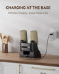 Electric Salt and Pepper Grinder Set with Dual Charging Base, 6 Adjustable Coarseness Levels & External Grind Settings, One-handed Operation Salt and Pepper Mills with LED Light,Brown