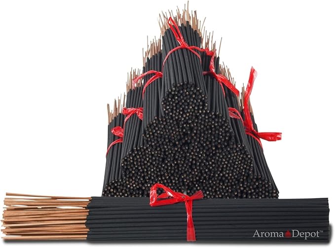 Black Cherry Most Exotic 11'' Incense Sticks. Approx. 85 to 100 Sticks Per Bundle, Each Natural Stick Burns for 45 mins to 1 Hour Each. Long Lasting. Guarantee 100% Pure