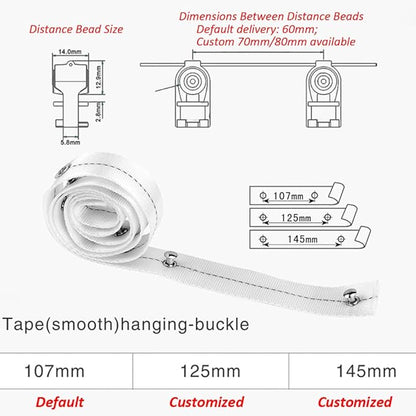 Automatic Curtain Opener,S Folding Electric Smart Curtains System,Motorized Curtains Rod with Remote & Timed,Compatible with Alexa/Google Home (WiFi Motor, 4M (157.4in) Track)