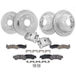 Detroit Axle - Brake Kit for Chevy GMC Silverado Sierra 1500 Tahoe Yukon Astro Safari Drilled Brake Rotors Ceramic Brakes Pads F