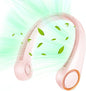 Portable Neck Fan, Hands Free Bladeless Fan, 360° Cooling Personal Fan,Wearable Quiet Fan for Outdoor Indoor, Birthday Gifts for Men Women Mom Dad, 4000mAh Battery USB Rechargeable, 3-Speeds (Pink)