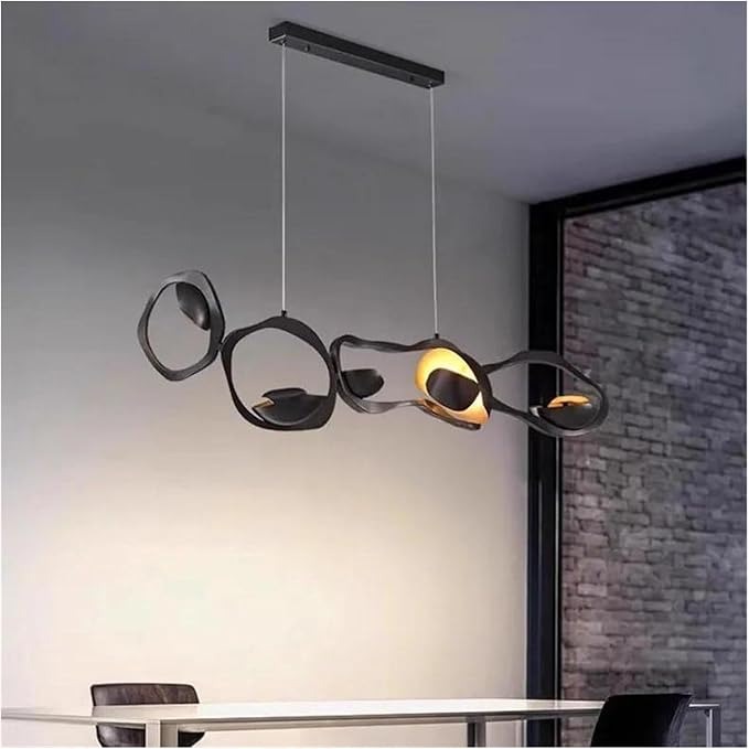 Modern Home Decor Led Lights Pendant Light Lamps for Living Room Chandeliers for Dining Hanging Indoor Lighting,Modern LED Chandelier(APP with RC Dimmable,Length 125)