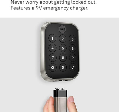 Yale Security Home Assure Lock 2 Deadbolt, Black Suede Keyless Entry Door Lock with Digital Touchscreen Keypad and Bluetooth Connectivity (No Wi-Fi), YRD430-BLE-BSP