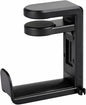 EURPMASK Rotating Headphone Stand - PC Gaming Headset Holder, Adjustable Clamp-on Under Desk Hanger With 360 Degree Swivel & Cable Clip Organizer - Black