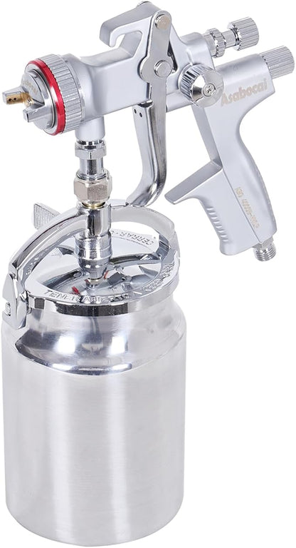 HVLP Spray Gun, Siphon Air Paint Sprayer Gun with 1.7mm Nozzle Sets, 1000CC Automotive Paint Gun, Professional for Car, Furniture, House Painting
