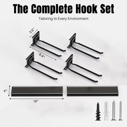 Garage Garden Tool Organizer Wall Mount, Heavy Duty Garage Tool Storage Rack 48 Inches, Max Load 330lb - Shovel, Rake, Folding Chair, Weed Eater Storage