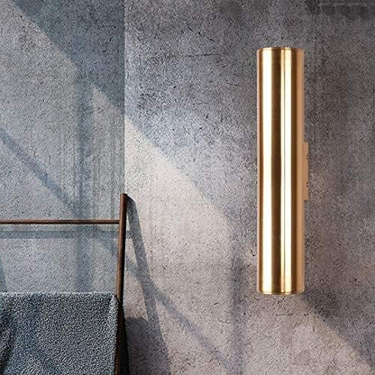 Indoor Led Creative Loft Warm Light Modern Corridor Living Room Bedside Lamp Decoration Alumiwall Lighting,Golden,10X50Cm(7W) (Golden 8X30Cm(5W))