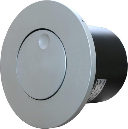 3W LED Wall Recessed Step Stair Lighting Bedside Reading Light Fixture Hidden On/Off Switch Adjustable Warm White Silver Circle
