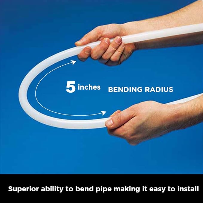 Pex-A Tubing 1 Inch x 300 Ft Pex Tube Coil, Non-Barrier Pex Pipe for Potable Water, 1" Pex Flexible Water Tubing for Plumbing, White Pex Tubing