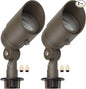 Lumina Lighting® 4W Landscape Lighting 12V Landscape Lights Low Voltage Landscape Spotlights Warm White Waterproof Outdoor Replaceable LED Bulb for Garden, Lawn, Porch, Patio and Yard (Bronze, 2-Pack)