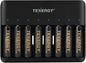 Tenergy TN477U 8-Bay Fast Charger with 8 Pack AA Premium Pro Rechargeable Batteries