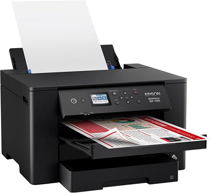 Epson Workforce Pro WF-7310 Wireless Wide-Format Printer with Print up to 13" x 19", Auto 2-Sided Printing up to 11" x 17", 500-sheet Capacity, 2.4" Color Display, Smart Panel App, Medium,Black