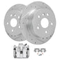 Detroit Axle - Rear Brake Kit for 2012-2017 Toyota Camry, 2013-2018 Avalon Lexus ES300h ES350, Drilled & Slotted Brake Rotors Di