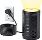 AnnTane Power Strip Tower with Night Light, Power Strip Surge Protector with USB Ports, Extension Cord 10 FT with Multiple Outlets (12AC+3A+2C) for Home Office Desk DormRoom (Black)