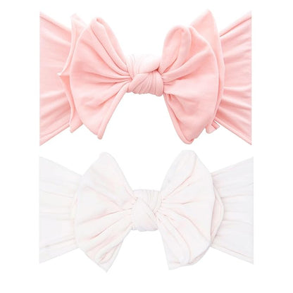 Baby Bling 2PK FAB-BOW-OUS®: rose quartz + ballet pink