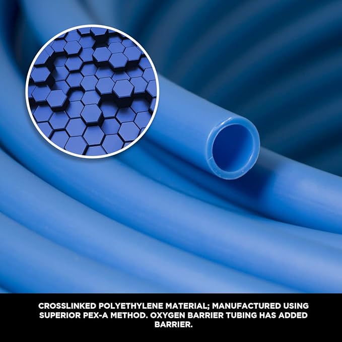 Pex Tube Coil - 1 Inch x 100 Ft, Blue, Non-Barrier Pex Pipe for Potable Water, Flexible Water Tubing for Plumbing