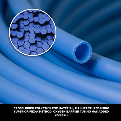 Pex Tube Coil - 1 Inch x 100 Ft, Blue, Non-Barrier Pex Pipe for Potable Water, Flexible Water Tubing for Plumbing