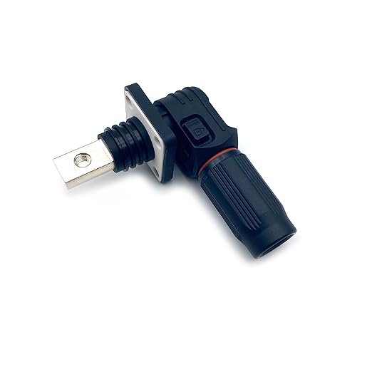 400A Battery Energy Storage Connector, 150mm² High Current Connectors IP67 Waterproof Copper Brand Thread Wiring Power Adapter Quick Plug Terminal Right Angle Plug and Socket (1500V Black+Orange)