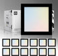 ASD LED 9" Square Flush Mount Light | 18W 1270LM 3000-5000K 120V | 3CCT, Dimmable, Ultra Slim, ETL Listed | Thin Surface Lamp, Bedroom Ceiling Lighting | Black, 12 Pack