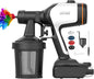 Litheli Cordless Paint Sprayer with Battery of 4.0Ah, HVLP Paint Sprayer Gun with Brushless Motor and 2 x 800ml Containers, Electric 800W Paint Sprayers with 4 Copper Nozzles for House and Furniture