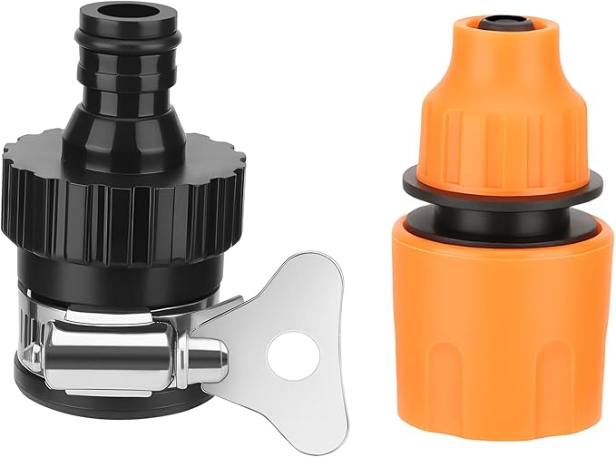 Faucet Connector for Portable Cordless Pressure Washer Use, Faucet Water Providing Way of Car Floor Wall Fence Cleaning(Note: for Pipe Diameter:0.4 Inch Use Only)