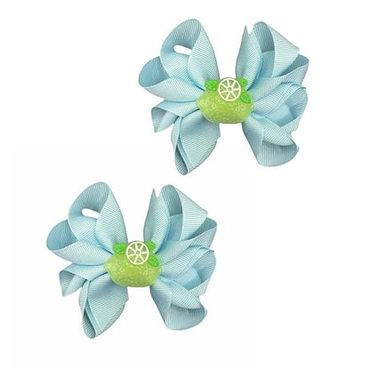 Lemon Bow Clips Baby Girls Fruits Bowknot Pin Kids Girls Yellow Lemon Hair Bow Clips BBG97 (Set-E)