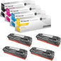 CS Replacement Toner Cartridge Compatible with HP 125A CB540A Black CB541A Cyan CB542A Yellow CB543A Magenta 125A Color CM1312 MFP CM1312NFI CM1300 CP1210 CP1215N CP1217 CP1510 4 Color Set