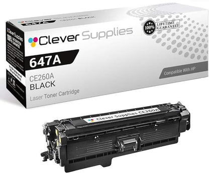 CS Replacement Toner Cartridge Compatible with HP CP4525 CE260A Black 647A Color CP4000 CP4500 CP4525 CP4525dn Enterprise CP4025