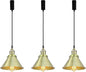 3-Pack Adjusted Wire Length H-Type Track Hanging Light 3.9 Ft Black Cord E26 Base Green Bronze Metal Pendant Light Fixture,Industrial Style Lamp for Loft Aisle Bedroom(No Bulb,No Track)