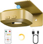 Picture Lights for Wall, Rechargeable Magnetic Poster Lights with 3 Color Temperatures, Dimmable Timer Painting Decor Light for Art Display, Frame (Gold, 1 Pack)