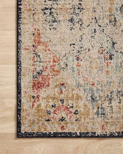Loloi Jocelyn Collection JOC-07 Khaki/Multi 2'-3" x 7'-6" .38" Thick Runner Rug - color: Khaki / Multi, size: 2'3" x 7'6" (Rectangular)