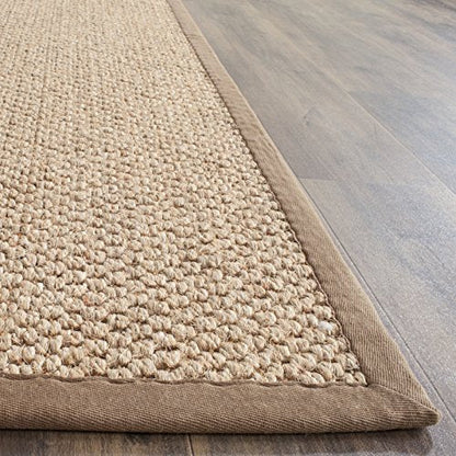 SAFAVIEH Area Rug 2x3 - Natural Fiber Collection - Natural Brown, Sisal, Woven Design with Border (NF525B) - color: Natural, size: 2' x 3' (Rectangular)