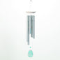 Woodstock Wind Chimes Margaritaville Seaglass Windchime (24") Inch Outdoor Chime Decor for Patio Garden Porch with Silver Tubes Resin and Seaglass Clapper Tuned to Margaritaville Notes