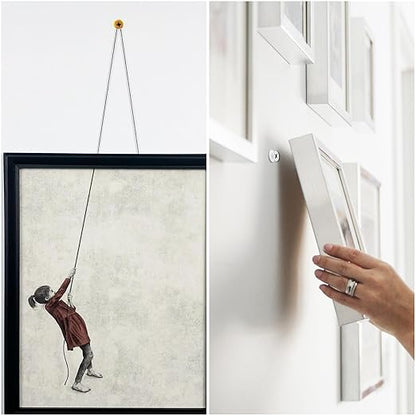 KURUI Wall Anchors Kit for Hanging Wall Art Decor, 160Pcs Drywall Anchors Assortment Kit for Frame Shelf Decorations, Plant Hooks, 135 Screws and 135 Plugs, Picture Hangers for Drywall Concrete Brick