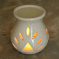 Ceramic Essential Oil Burner Wax Melt Burners |Aromatherapy| Ceramic Oil Diffuser| Candle Tealight Holder (Set of 1) Home Bedroom Decor Christmas Housewarming Gift, White