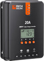 RICH SOLAR 20A MPPT Solar Charge Controller – High-Efficiency 12V/24V Auto Detection, 99% Tracking, Rugged Design for RVs, Boats & Off-Grid Systems
