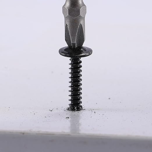 #10 x 3/4" Sheet Metal Screws 500PCS 410 Stainless Steel Truss Head Fast Self Tapping Screws Black Oxide by SG TZH