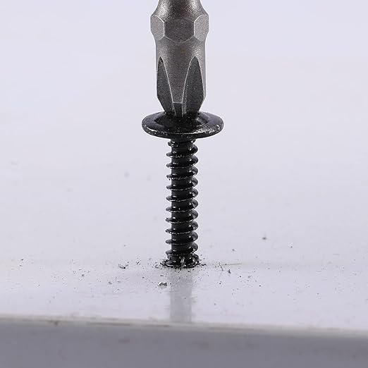 #8 x 1-1/2" Sheet Metal Screws 250PCS 410 Stainless Steel Truss Head Fast Self Tapping Screws Black Oxide by SG TZH