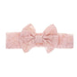 Qiansail Baby Girls Lace Bow Headband Elastics Bow Knot Hairband Headwrap for Newborn Infant Toddlers Kids (Pink)
