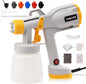 Paint Sprayer - Ultra-Light Electric Spray Gun with 5 Nozzles & 3 Spray Patterns, Perfect for Furniture, Cabinets, Fences, Walls, Doors, Garden Projects & DIY Home Improvement(Grey)