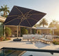 PURPLE LEAF 10'x 13' Rectangle Patio Cantilever Umbrella With Furniture Sofa Sets Large Hanging Umbrella Teak Finished Aluminum Frame Windproof Offset Outdoor Sun Umbrellas for Beach Pool Deck, Navy Blue