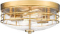FEMILA Flush Mount Ceiling Light Fixture, 13" Modern Farmhouse Ceiling Light with Clear Glass and Brushed Gold Finish for Entryway Bedroom Kitchen Hallway,4FTJ55-F BG