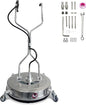 Garvee 24" Pressure Washer Surface Cleaner with 4 Wheels&Dual Handles, 4900PSI Stainless Steel Surface Cleaner Attachment for Pressure Washer for Concrete Driveway Sidewalk Deck Patio (20 in)
